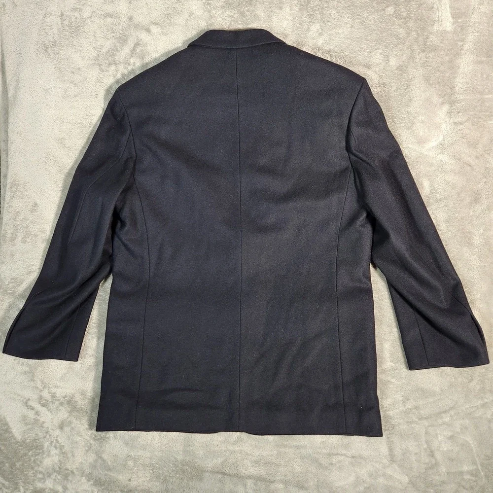 Henry Grethel Studio Blazer Men's Black Medium Authentic Wool Blend Quilted‎